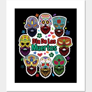Dia de los Muertos Sugar Skulls Posters and Art